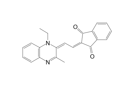 1H-Indene-1,3(2H)-dione, 2-[(1-ethyl-3-methyl-2(1H)-quinoxalinylidene)ethylidene]-