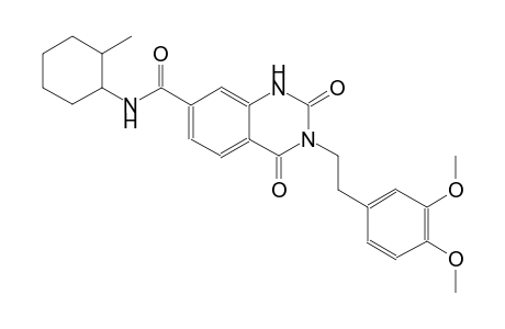 3-[2-(3,4-dimethoxyphenyl)ethyl]-N-(2-methylcyclohexyl)-2,4-dioxo-1,2,3,4-tetrahydro-7-quinazolinecarboxamide