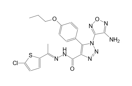 1-(4-amino-1,2,5-oxadiazol-3-yl)-N'-[(E)-1-(5-chloro-2-thienyl)ethylidene]-5-(4-propoxyphenyl)-1H-1,2,3-triazole-4-carbohydrazide