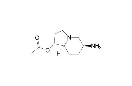 1-Indolizinol, 6-aminooctahydro-, acetate (ester), (1.alpha.,6.beta.,8a.alpha.)-(.+-.)-