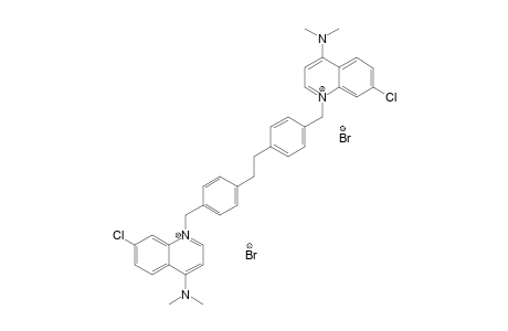 [7-chloro-1-[4-[2-[4-[(7-chloro-4-dimethylamino-quinolin-1-ium-1-yl)methyl]phenyl]ethyl]benzyl]quinolin-1-ium-4-yl]-dimethyl-amine dibromide