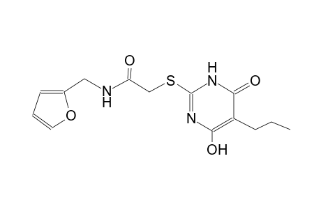 N-(2-furylmethyl)-2-[(4-hydroxy-6-oxo-5-propyl-1,6-dihydro-2-pyrimidinyl)sulfanyl]acetamide