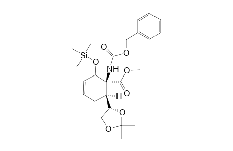 Methyl (1S,6S)1-benzyloxycarbonylamino-6-[(4S)-4-(2,2-dimethyl-1,3-dioxolo)]-2-trimethylsilyloxy-3-cyclohexen-1-carboxylate