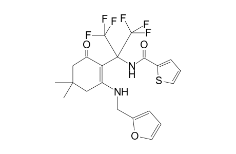 N-(1,1,1,3,3,3-hexafluoro-2-{2-[(furan-2-ylmethyl)amino]-4,4-dimethyl-6-oxocyclohex-1-en-1-yl}propan-2-yl)thiophene-2-carboxamide