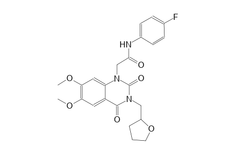2-(6,7-dimethoxy-2,4-dioxo-3-(tetrahydro-2-furanylmethyl)-3,4-dihydro-1(2H)-quinazolinyl)-N-(4-fluorophenyl)acetamide