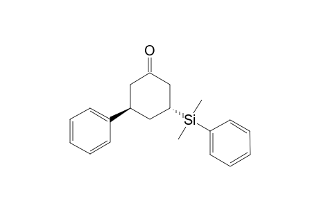 (3R,5S)-3-Dimethyl(phenyl)silyl-5-phenylcycloxanone