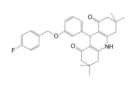 1,8(2H,5H)-acridinedione, 9-[3-[(4-fluorophenyl)methoxy]phenyl]-3,4,6,7,9,10-hexahydro-3,3,6,6-tetramethyl-