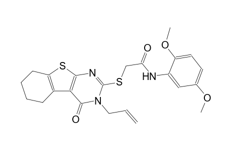 acetamide, N-(2,5-dimethoxyphenyl)-2-[[3,4,5,6,7,8-hexahydro-4-oxo-3-(2-propenyl)benzo[4,5]thieno[2,3-d]pyrimidin-2-yl]thio]-