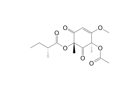 (2r,4r)-4-acetoxy-5-methoxy-2,4-dimethyl-2-((2r)-2-methylbutyryloxy)-5-cyclohexen-1,3-dione