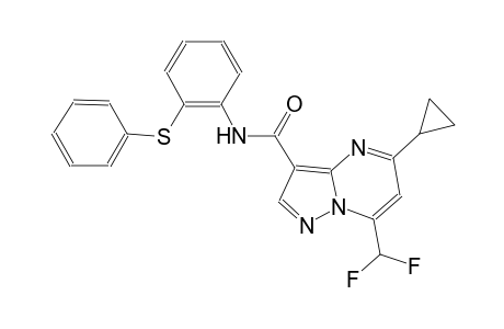 5-cyclopropyl-7-(difluoromethyl)-N-[2-(phenylsulfanyl)phenyl]pyrazolo[1,5-a]pyrimidine-3-carboxamide