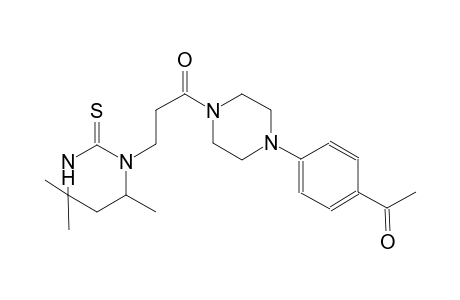 ethanone, 1-[4-[4-[1-oxo-3-(tetrahydro-4,4,6-trimethyl-2-thioxo-1(2H)-pyrimidinyl)propyl]-1-piperazinyl]phenyl]-