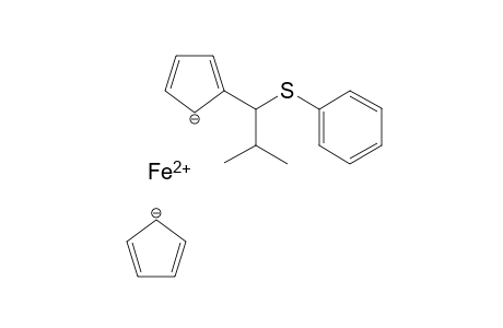 iron(II) 2-(2-methyl-1-(phenylthio)propyl)cyclopenta-2,4-dien-1-ide cyclopenta-2,4-dien-1-ide