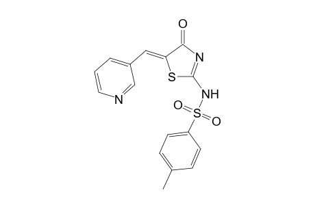 (Z)-4-methyl-N-(4-oxo-5-(pyridin-3-ylmethylene)-4,5-dihydrothiazol-2-yl)benzenesulfonamide