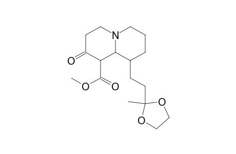 2H-Quinolizine-1-carboxylic acid, octahydro-9-[2-(2-methyl-1,3-dioxolan-2-yl)ethyl]-2-oxo-, methyl ester