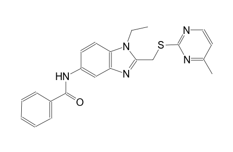 benzamide, N-[1-ethyl-2-[[(4-methyl-2-pyrimidinyl)thio]methyl]-1H-benzimidazol-5-yl]-