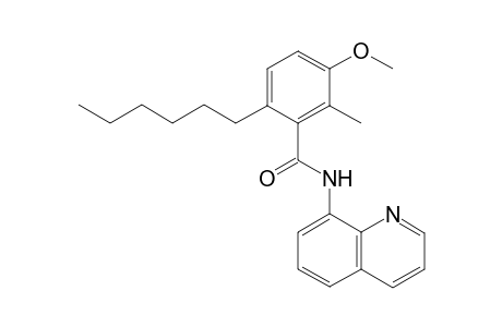 6-hexyl-3-methoxy-2-methyl-N-(quinolin-8-yl)benzamide