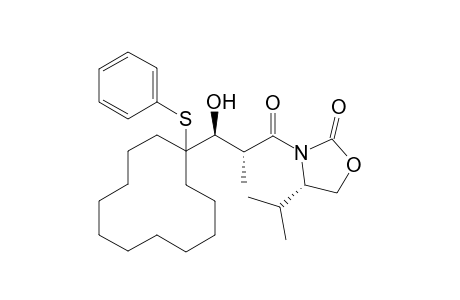 anti-(4S)-3-[(2R,3S)-3-Hydroxy-2-methyl-1-oxo-3-(1-phenylsulfanylcyclododecyl)propyl]-4-(1-methylethyl)-1,3-dioxazolidin-2-one