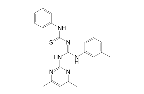 (1E)-1-[[(4,6-dimethyl-2-pyrimidinyl)amino]-(3-methylanilino)methylidene]-3-phenylthiourea