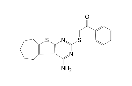 ethanone, 2-[(4-amino-6,7,8,9-tetrahydro-5H-cyclohepta[4,5]thieno[2,3-d]pyrimidin-2-yl)thio]-1-phenyl-