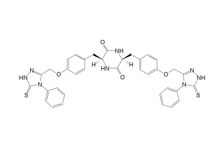 cis-3,6-Bis[4-(4-(4-phenyl-5-mercapto-1,2,4-triazol-3-ylmethoxy)benzyl]piperazine-2,5-dione