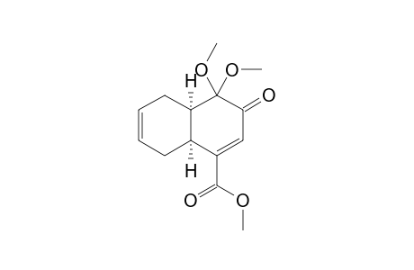 Methyl (4aR*,8aS*)-4,4-dimethoxy-3-oxo-3,4,4a,5,8,8a-hexahydro-1-naphthalenecarboxylate