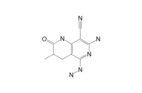 7-Amino-8-cyano-5-hydrazino-3,4-dihydro-3-methyl-1,6-naphthyridin-2(1H)-one