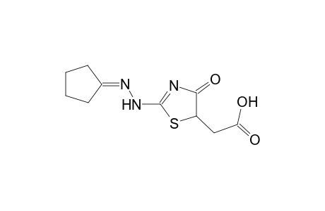 [2-(2-cyclopentylidenehydrazino)-4-oxo-4,5-dihydro-1,3-thiazol-5-yl]acetic acid
