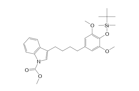 3-[4-[4-[tert-butyl(dimethyl)silyl]oxy-3,5-dimethoxy-phenyl]butyl]indole-1-carboxylic acid methyl ester