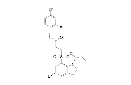 propanamide, 3-[[5-bromo-2,3-dihydro-1-(1-oxopropyl)-1H-indol-7-yl]sulfonyl]-N-(4-bromo-2-fluorophenyl)-