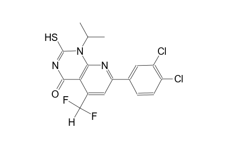 pyrido[2,3-d]pyrimidin-4(1H)-one, 7-(3,4-dichlorophenyl)-5-(difluoromethyl)-2-mercapto-1-(1-methylethyl)-