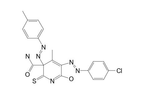 5-(PARA-CHLOROPHENYLAZO)-6-HYDROXY-4-METHYL-2-THIOXO-3-(PARA-TOLYLAZO)-2,3-DIHYDROPYRIDINE-3-CARBOXAMIDE