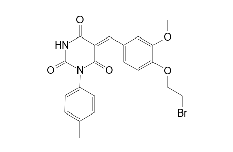 (5Z)-5-[4-(2-bromoethoxy)-3-methoxy-benzylidene]-1-(p-tolyl)barbituric acid