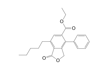 Ethyl 1-oxo-7-pentyl-4-phenyl-1,3-dihydroisobenzofuran-5-carboxylate