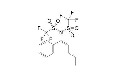 (E)-1,1,1-Trifluoro-N-(1-phenylpent-1-en-1-yl)-N-((trifluoromethyl)sulfonyl)methanesulfonamide