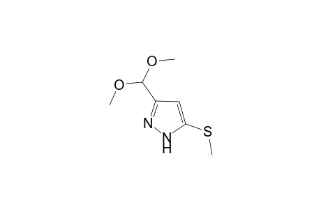 3(5)-[Bis(methoxy)methyl]-5(3)-(methylthio)pyrazole