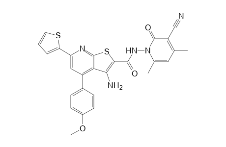 3-amino-N-(3-cyano-4,6-dimethyl-2-oxopyridin-1(2H)-yl)-4-(4-methoxyphenyl)-6-(thiophen-2-yl)thieno[2,3-b]pyridine-2-carboxamide