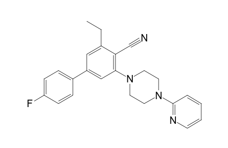 2-ethyl-4-(4-fluorophenyl)-6-(4-pyridin-2-ylpiperazin-1-yl)benzenecarbonitrile