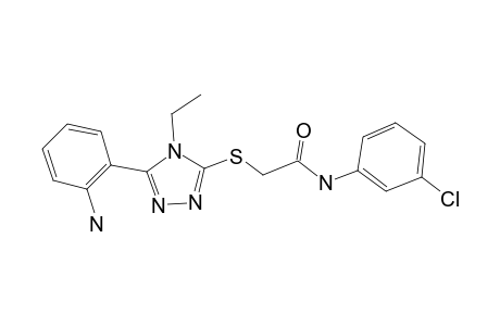 2-[5-(2-Aminophenyl)-4-ethyl-4H-[1,2,4]triazol-3-ylsulfanyl]-N-(3-chlorophenyl)acetamide