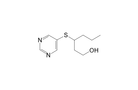 3-(Pyrimidin-5-ylthio)hexan-1-ol