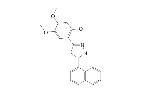4,5-DIMETHOXY-2-[5-(NAPHTHALEN-1-YL)-PYRAZOLIN-3-YL]-PHENOL