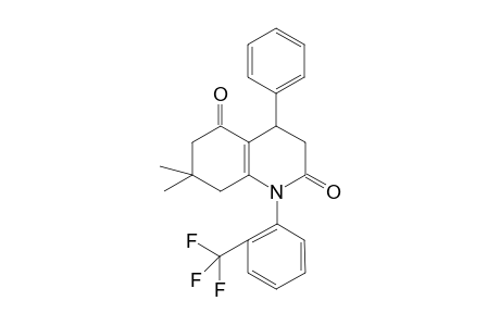 7,7-Dimethyl-4-phenyl-1-[2-(trifluoromethyl)phenyl]-3,4,6,8-tetrahydroquinoline-2,5-dione
