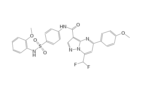 7-(difluoromethyl)-N-{4-[(2-methoxyanilino)sulfonyl]phenyl}-5-(4-methoxyphenyl)pyrazolo[1,5-a]pyrimidine-3-carboxamide