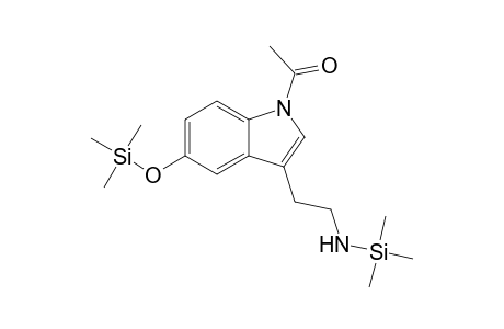 1H-Indol-5-ol, 1-acetyl-3-(2-aminoethyl)-, bis(trimethylsilyl) deriv.