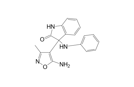 3-[(5-Amino-3-methylisoxazol-4-yl)(phenylamino]methyl)-2,3-dihydro-indolin-2-one