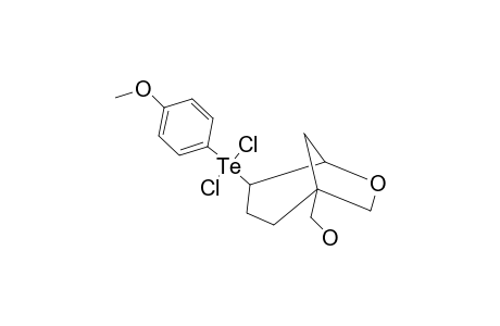 4'-METHOXYPHENYL-(CIS-1-HYDROXYMETHYL-TRANS-6-OXABICYClO-[3.2.1]-OCT-4-YL)-TELLURIUM-(4)-DICHLORIDE