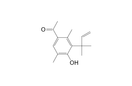 3-(5-Acetyl-3,6-dimethyl-2-hydroxyphenyl)-3-methylbut-1-ene