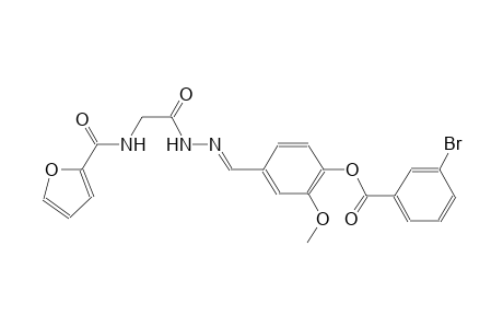 4-((E)-{[(2-furoylamino)acetyl]hydrazono}methyl)-2-methoxyphenyl 3-bromobenzoate