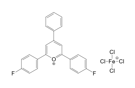 2,6-BIS(p-FLUOROPHENYL)-4-PHENYLPYRYLIUM TETRACHLOROFERRATE(1-)