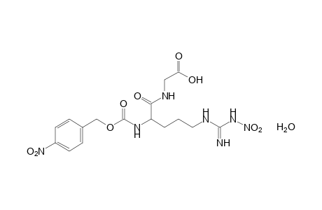N-[N2-carboxy-N5-(nitroamidino)-L-ornithyl]glycine, N2-(p-nitrobenzyl)ester, hydrate