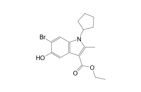1H-indole-3-carboxylic acid, 6-bromo-1-cyclopentyl-5-hydroxy-2-methyl-, ethyl ester